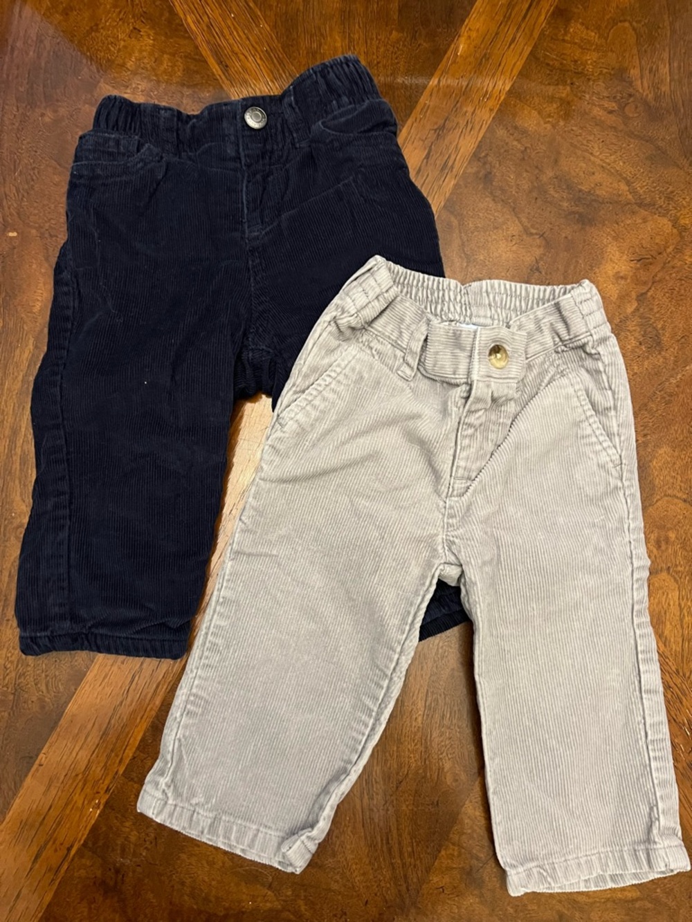 Janie and Jack & Old Navy Corduroy Pant bundle - Navy & Light Gray